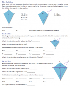 Similar Kites Worksheet