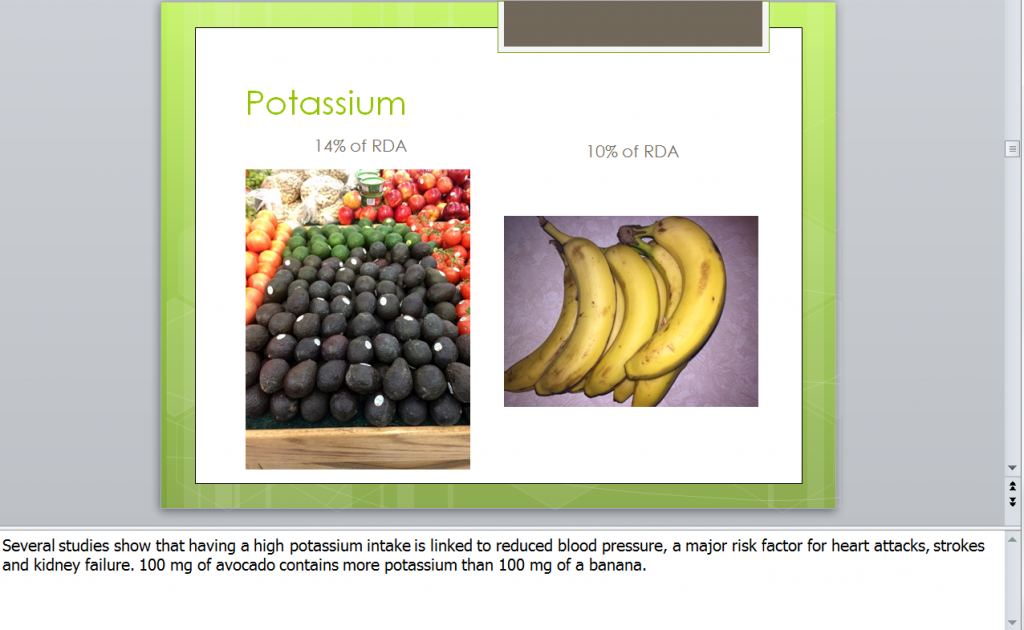 Potassium in Avocados Systry