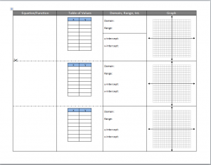 Parent function foldable thumbnail