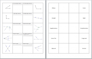 Angle Relationships foldable