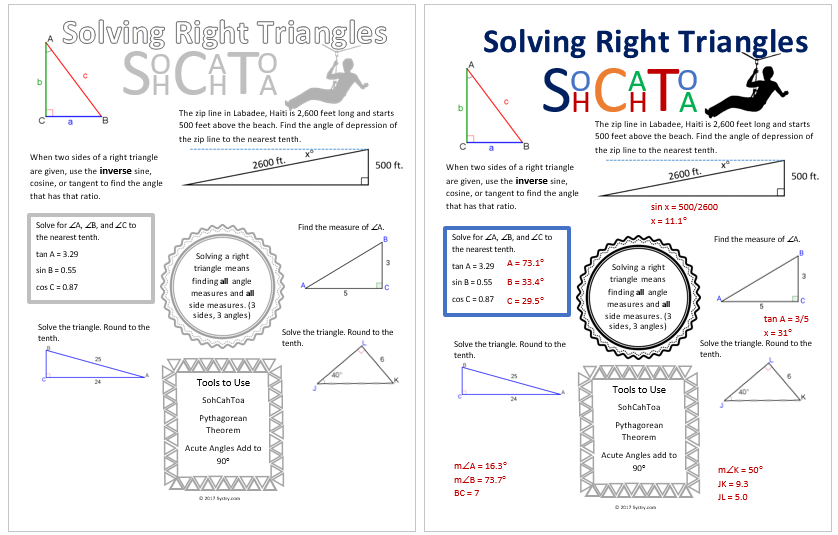 solving right triangles